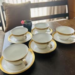 ノリタケコーヒーカップ&ソーサー　5セットのサムネイル