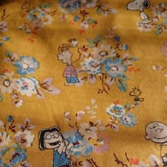 ゆうちゃん様専用SNOOPYキャスキッドソン花柄生地(黄色)のサムネイル