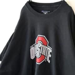 チャンピオン オハイオ州 OHIO STATE Tシャツ XL ブラック黒古着