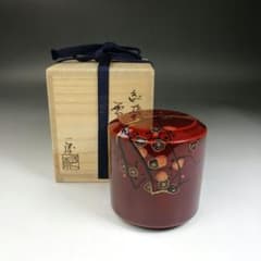 Ｗ７９　棗　『紅梅』『雪吹棗』『田中一康 作』　共箱　茶道具 W79 棗 『紅梅』『雪吹棗』『田中一康 作』 共箱 茶道具 - メルカリ