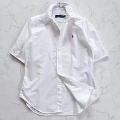 美品✨ラルフローレン オックスフォード半袖BDシャツ ホワイト M 美 