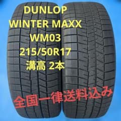 215/50R17 ダンロップWM03 溝高 2本 送料込み - メルカリ