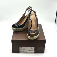 극미품 COACH 코치 레이니 에스파드리유 웨지 샌들 22.5