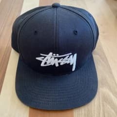Stussy 블랙 스냅 백 캡