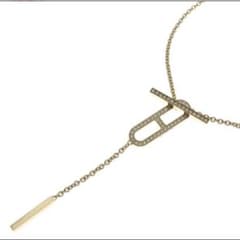 エルメス エヴァー シェーヌダンクル ダイヤ 750PG K18 PGネックレス