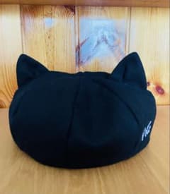 Polo ベビー用 猫耳 ベレー帽 ブラックのサムネイル