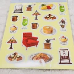 DAISO 레트로 스티커 여름 무늬 카페 씰 번호 217