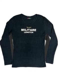 LENOTCH MILITARE レノッチ 長袖ロンT 黒 イタリアカラーのサムネイル