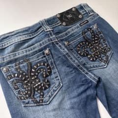 MISS MEミスミー ブーツカット フレアデニム ブルー 25 スタッズ m82636254559_1.jpg?1768539916