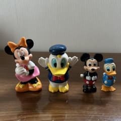 ディズニー ソフビ貯金箱 ゼンマイのおもちゃ4体セット 昭和レトロ
