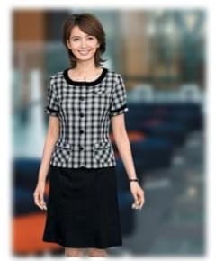 事務服 制服　オ－バ－ブラウス　13号　＜ en joie アンジョア ＞のサムネイル