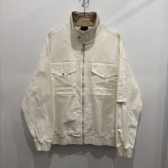 レア　90s-00s Nike JORDAN ホワイトデニムジャケット　立ち襟のサムネイル