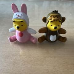 ディズニーくまのプーさん 着ぐるみ動物 ミニフィギュア うさぎ、ゴリラ2体セット