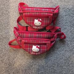 Hello Kitty チェック柄 ポシェット ウエストポーチのサムネイル