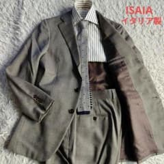 極美品】ISAIA NAPOLI セットアップ スーツ ウール イタリア製 M