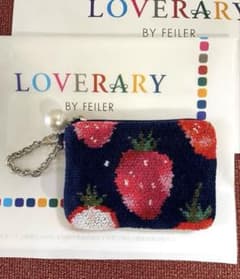 FEILERストロベリードット キー&カードポーチ ネイビー 未使用品