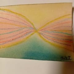 パステル画　緩やかな曲線 原画　ポストカードサイズのサムネイル