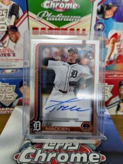 白*紙様 Topps Chrome Ty Madden 直筆サインカード RCのサムネイル