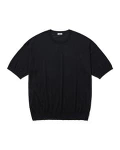 cash ＆ barba シーアイランドコットン ニット 半袖クルー Blk 2