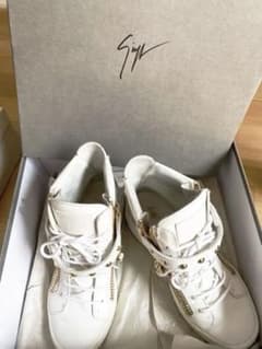 GIUSEPPE ZANOTTI ホワイトレザー ジッパースニーカーのサムネイル