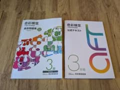 【美品】色彩検定 3級 公式テキストと過去問題集セットのサムネイル
