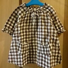 みーさん★様専用   無印良品 ダブルガーゼ ギンガムチェック チュニックワンピのサムネイル
