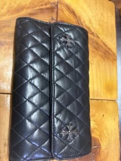 CHROME HEARTS キルティング 長財布 ブラッククロムハーツ - メルカリ