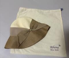 Athena New York 麦わら帽子 リボン付き - メルカリ