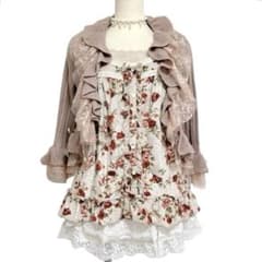 フェアリーグランジ y2k coquette ベロア リボン 薔薇キャミ タンク