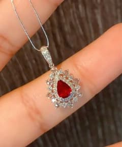 ⭐天然 ルビー ダイヤ ペンダントトップ k18 0.53ct - メルカリ