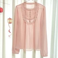 フランシュリッペ❀ピンクベージュ❀レースブラウスのサムネイル