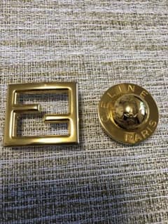 正規品★FENDIフェンディ&CELINEセリーヌ紳士ベルト★バックル2個セットのサムネイル