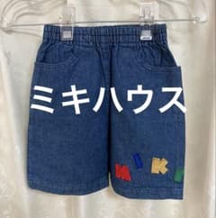 平成レトロ】MIKI HOUSE デニムハーフパンツ ロゴ刺繍 - メルカリ