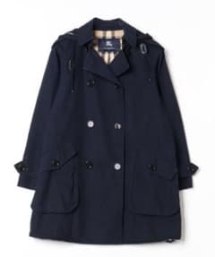 バーバリー BURBERRY トレンチコート ネイビー 38 - メルカリ
