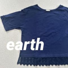 S23!　earth music & ecology　半袖　ネイビー　レース