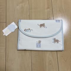 ジェラートピケ プレイフルキャット柄　母子手帳ケース　Mサイズ　クリーム ジェラートピケ プレイフルキャット柄 母子手帳ケース Lサイズ