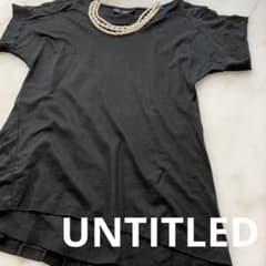 UNTITLED アンタイトル きれいめプリーツカットソー 黒 Mのサムネイル