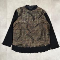 80s 90s Chic Hip M〜Lニット 総柄 エスニック 幾何学柄のサムネイル