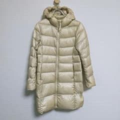 ユニクロ ウルトラライトダウンフーデットコート ベージュ M - メルカリ