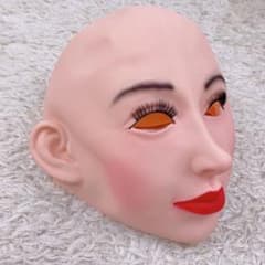 コスプレ フィメールマスク シリコンラバー 女装 キグルミ 特殊メイク