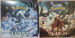 ポケモンカード　クレイバースト・スノーハザード　各1BOX シュリンク付きのサムネイル