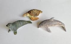 はしもとみおの彫刻新江ノ島水族館　ゴマフアザラシアカウミガメバンドウイルカセットのサムネイル