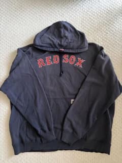 MLB レッドソックス Stitches プルオーバーパーカー 紺 XL 古着のサムネイル