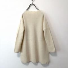 evam eva ウールカシミヤ 畦編み ハイネックニット エヴァムエヴァ