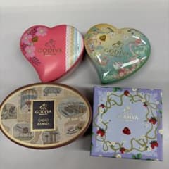 GODIVA 空き缶 2種 空き箱2種　セットのサムネイル