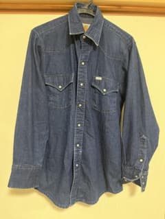 Carhartt デニム長袖シャツ ダークブルーのサムネイル