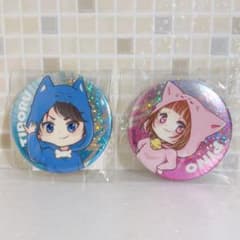 GIGO セガのお店 限定 ちろぴの ホログラム缶バッジ バトル 2点セット