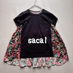 美品　Sacai ドッキングTシャツ　カットソー　バックプリーツ　花柄　サカイ 美品 Sacai ドッキングTシャツ カットソー バックプリーツ 花柄 サカイ