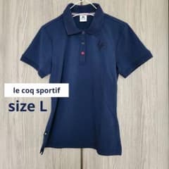 【使用頻度少】le coq sportif 半袖ポロシャツ ネイビーのサムネイル