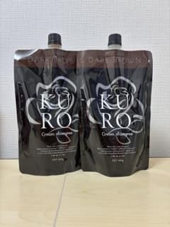 クロ KURO クリームシャンプー 400g 白髪染め ダークブラウン - メルカリ